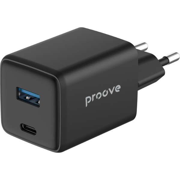 Фото - Сетевое зарядное устройство Proove Pocket GaN 25W Type-C + USB black (WCPG25111201)